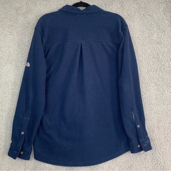 The North Face Men’s Fleece Button Front Shirt - Blue, Size Medium - Picture 2 of 6
